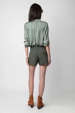 Zadig & Voltaire Sei Shorts Kaki -Zadig & Voltaire Shop WWBS00133 KAKI 5