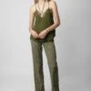 Zadig & Voltaire Christy Silk Camisole Dark Olive