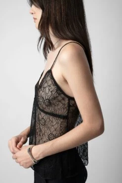 Zadig & Voltaire Lyzig Camisole Black 7 Zadig & Voltaire Lyzig Camisole Black -Zadig & Voltaire Shop WWCR00217 NOIR 4
