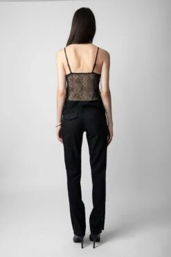 Zadig & Voltaire Lyzig Camisole Black 8 Zadig & Voltaire Lyzig Camisole Black -Zadig & Voltaire Shop WWCR00217 NOIR 5