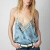 Zadig & Voltaire Christo Silk Camisole Glacier