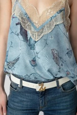 Zadig & Voltaire Christo Silk Camisole Glacier -Zadig & Voltaire Shop WWCR00231 GLACIER 4