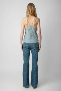 Zadig & Voltaire Capela Diamanté Silk Jacquard Camisole Glacier 11 Zadig & Voltaire Capela Diamanté Silk Jacquard Camisole Glacier -Zadig & Voltaire Shop WWCR00234 GLACIER 6