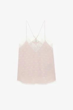Zadig & Voltaire Christy Silk Jacquard Camisole Primrose -Zadig & Voltaire Shop WWCR00235 PRIMEROSE