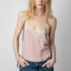 Zadig & Voltaire Christy Silk Jacquard Camisole Primrose