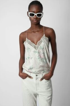 Zadig & Voltaire Christy Silk Camisole Mastic