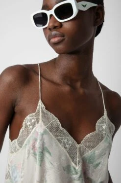 Zadig & Voltaire Christy Silk Camisole Mastic -Zadig & Voltaire Shop WWCR00237 MASTIC 4