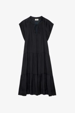 Zadig & Voltaire Rito Satin Dress Black 21 Zadig & Voltaire Rito Satin Dress Black -Zadig & Voltaire Shop WWDR00022 NOIR