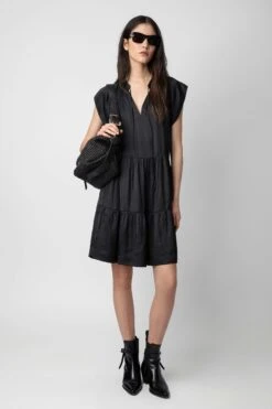 Zadig & Voltaire Rito Satin Dress Black