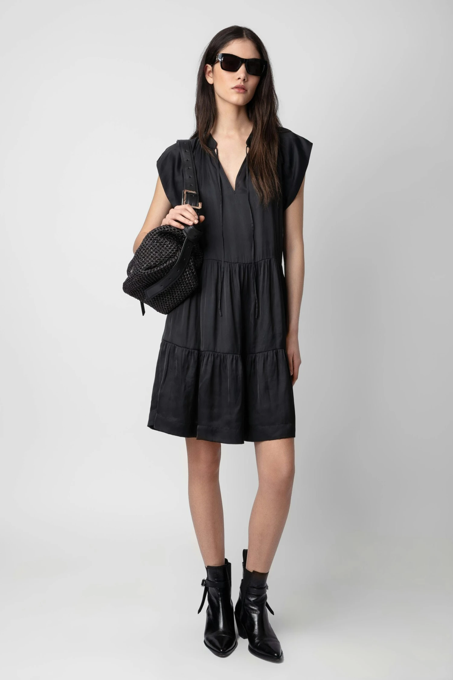 Zadig & Voltaire Rito Satin Dress Black 2 Zadig & Voltaire Rito Satin Dress Black - Image 2