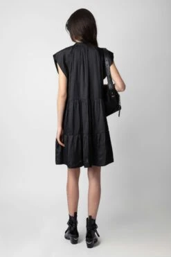 Zadig & Voltaire Rito Satin Dress Black 17 Zadig & Voltaire Rito Satin Dress Black -Zadig & Voltaire Shop WWDR00022 NOIR 5