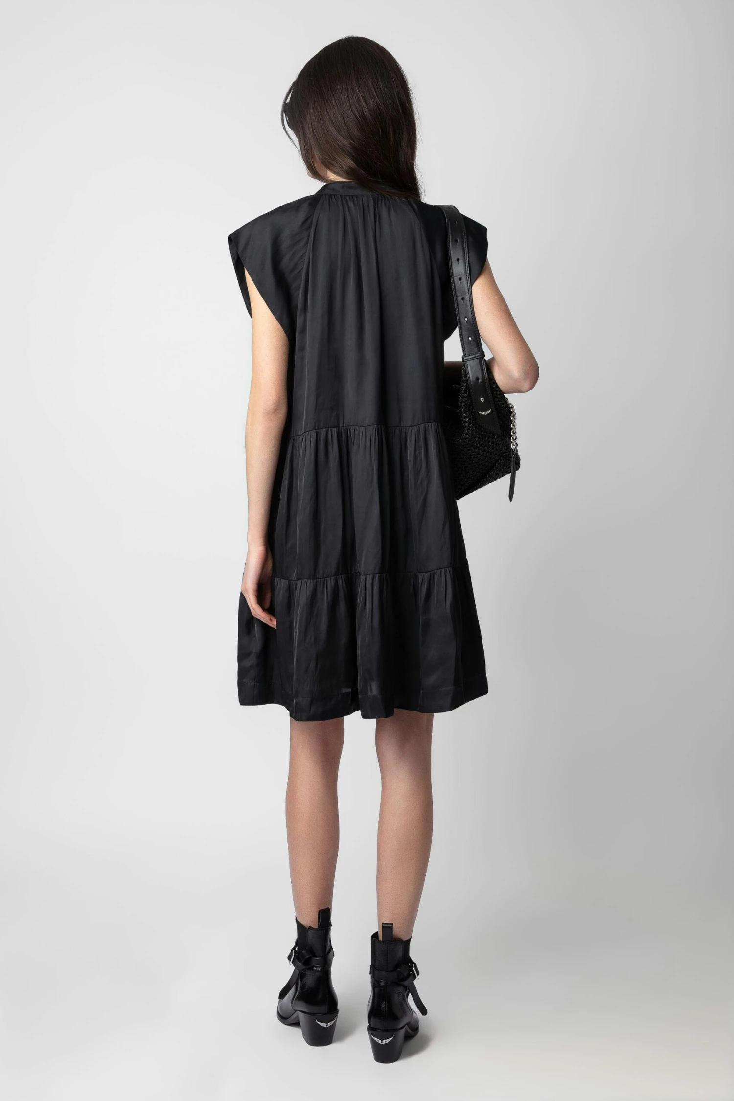 Zadig & Voltaire Rito Satin Dress Black 8 Zadig & Voltaire Rito Satin Dress Black - Image 8