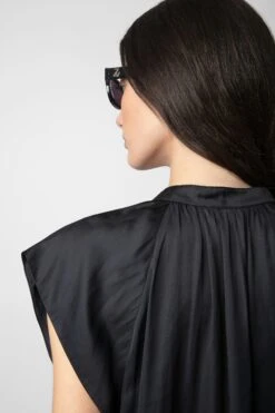 Zadig & Voltaire Rito Satin Dress Black 20 Zadig & Voltaire Rito Satin Dress Black -Zadig & Voltaire Shop WWDR00022 NOIR 6 1