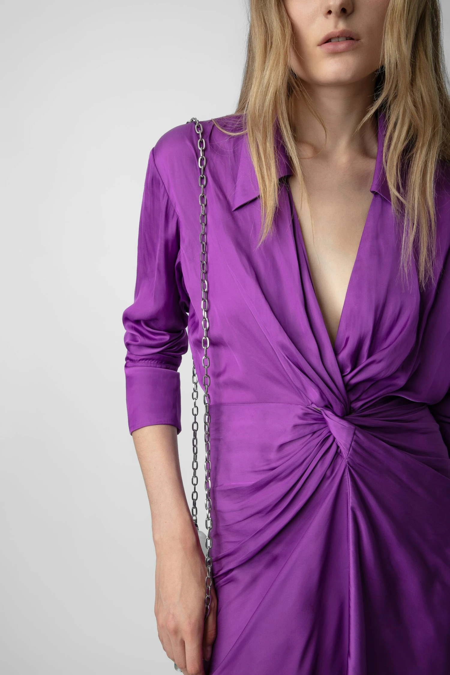 Zadig & Voltaire Rozo Satin Dress Goa 3 Zadig & Voltaire Rozo Satin Dress Goa - Image 3