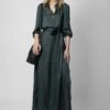 Zadig & Voltaire Ritchil Satin Dress Nori