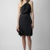 Zadig & Voltaire Razal Satin Dress Black