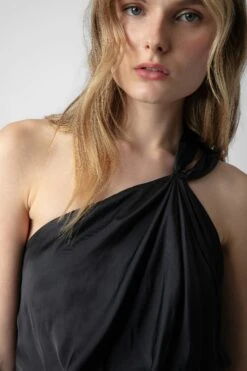 Zadig & Voltaire Razal Satin Dress Black -Zadig & Voltaire Shop WWDR01313 NOIR 4