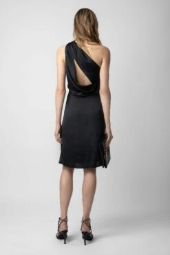 Zadig & Voltaire Razal Satin Dress Black -Zadig & Voltaire Shop WWDR01313 NOIR 5