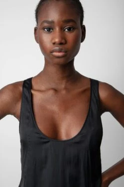 Zadig & Voltaire Rarys Satin Dress Black -Zadig & Voltaire Shop WWDR01315 NOIR 5