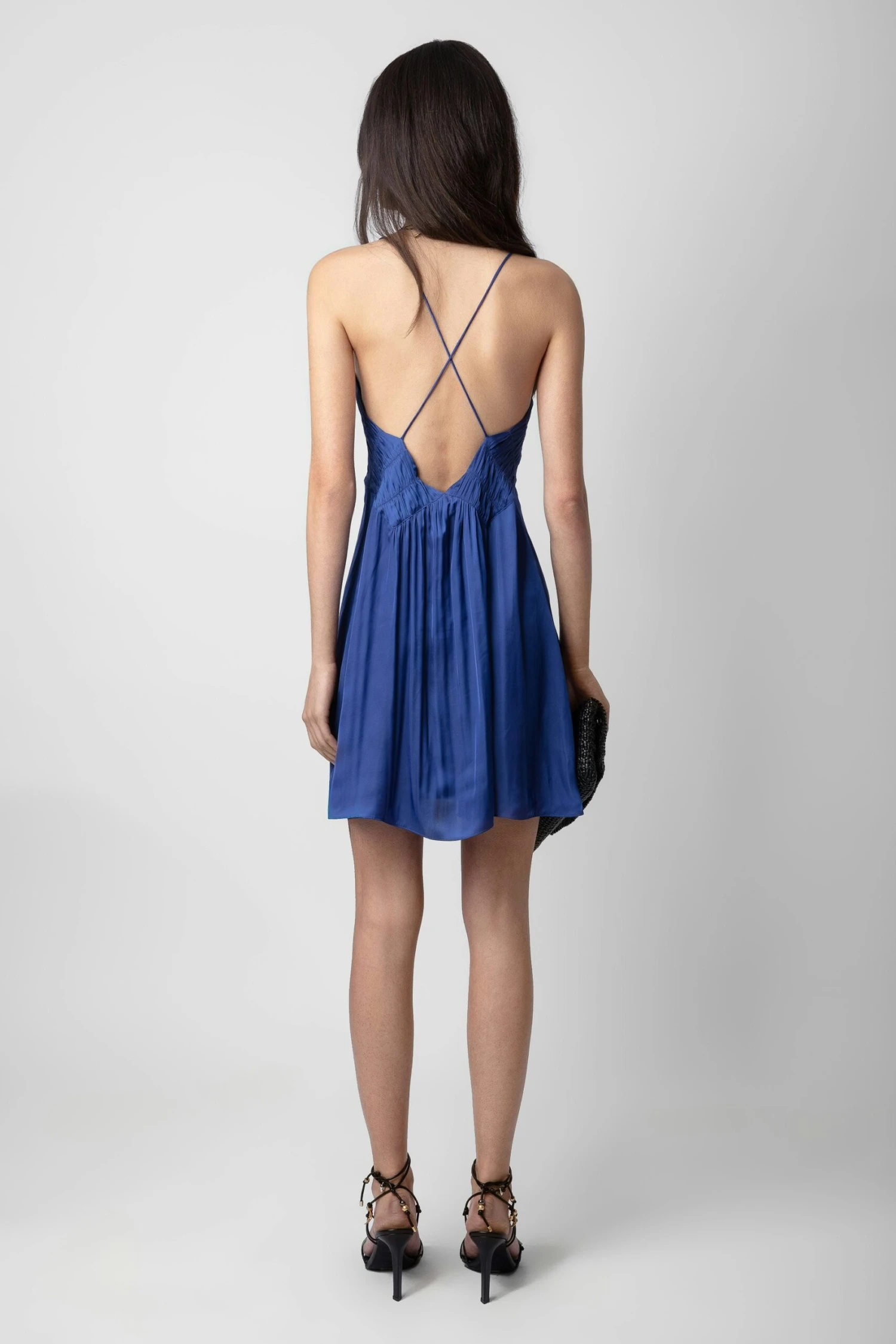 Zadig & Voltaire Rayonna Satin Dress Deep Sea 4 Zadig & Voltaire Rayonna Satin Dress Deep Sea - Image 4