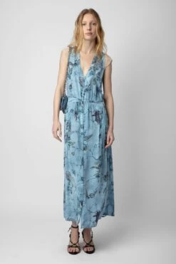 Zadig & Voltaire Rolanys Silk Dress Glacier