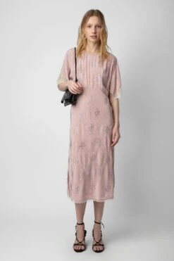 Zadig & Voltaire Rey Silk Jacquard Dress Primrose