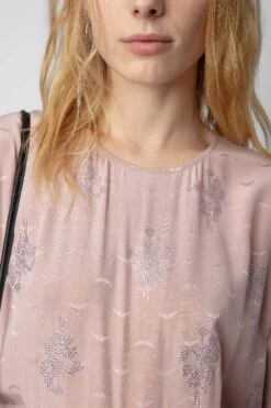 Zadig & Voltaire Rey Silk Jacquard Dress Primrose -Zadig & Voltaire Shop WWDR01326 PRIMEROSE 5