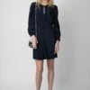 Zadig & Voltaire Rhodri Silk Jacquard Dress Encre