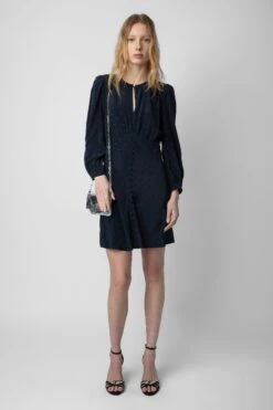 Zadig & Voltaire Rhodri Silk Jacquard Dress Encre