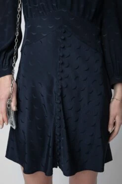 Zadig & Voltaire Rhodri Silk Jacquard Dress Encre -Zadig & Voltaire Shop WWDR01331 ENCRE 4