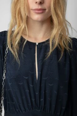 Zadig & Voltaire Rhodri Silk Jacquard Dress Encre -Zadig & Voltaire Shop WWDR01331 ENCRE 5