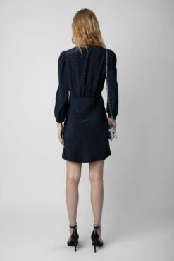 Zadig & Voltaire Rhodri Silk Jacquard Dress Encre -Zadig & Voltaire Shop WWDR01331 ENCRE 7