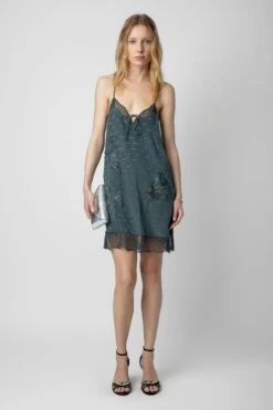 Zadig & Voltaire Calissa Silk Jacquard Dress Nori