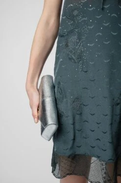 Zadig & Voltaire Calissa Silk Jacquard Dress Nori -Zadig & Voltaire Shop WWDR01332 NORI 4