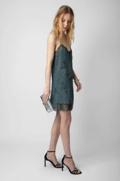 Zadig & Voltaire Calissa Silk Jacquard Dress Nori -Zadig & Voltaire Shop WWDR01332 NORI 5