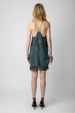 Zadig & Voltaire Calissa Silk Jacquard Dress Nori -Zadig & Voltaire Shop WWDR01332 NORI 6