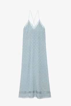 Zadig & Voltaire Reman Silk Jacquard Dress Glacier -Zadig & Voltaire Shop WWDR01337 GLACIER 10