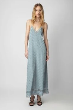 Zadig & Voltaire Reman Silk Jacquard Dress Glacier