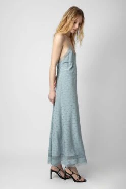 Zadig & Voltaire Reman Silk Jacquard Dress Glacier -Zadig & Voltaire Shop WWDR01337 GLACIER 4