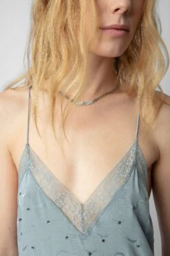 Zadig & Voltaire Reman Silk Jacquard Dress Glacier -Zadig & Voltaire Shop WWDR01337 GLACIER 5