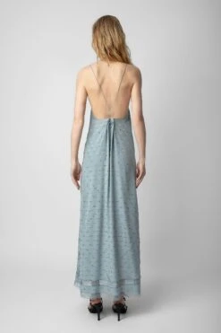 Zadig & Voltaire Reman Silk Jacquard Dress Glacier -Zadig & Voltaire Shop WWDR01337 GLACIER 6