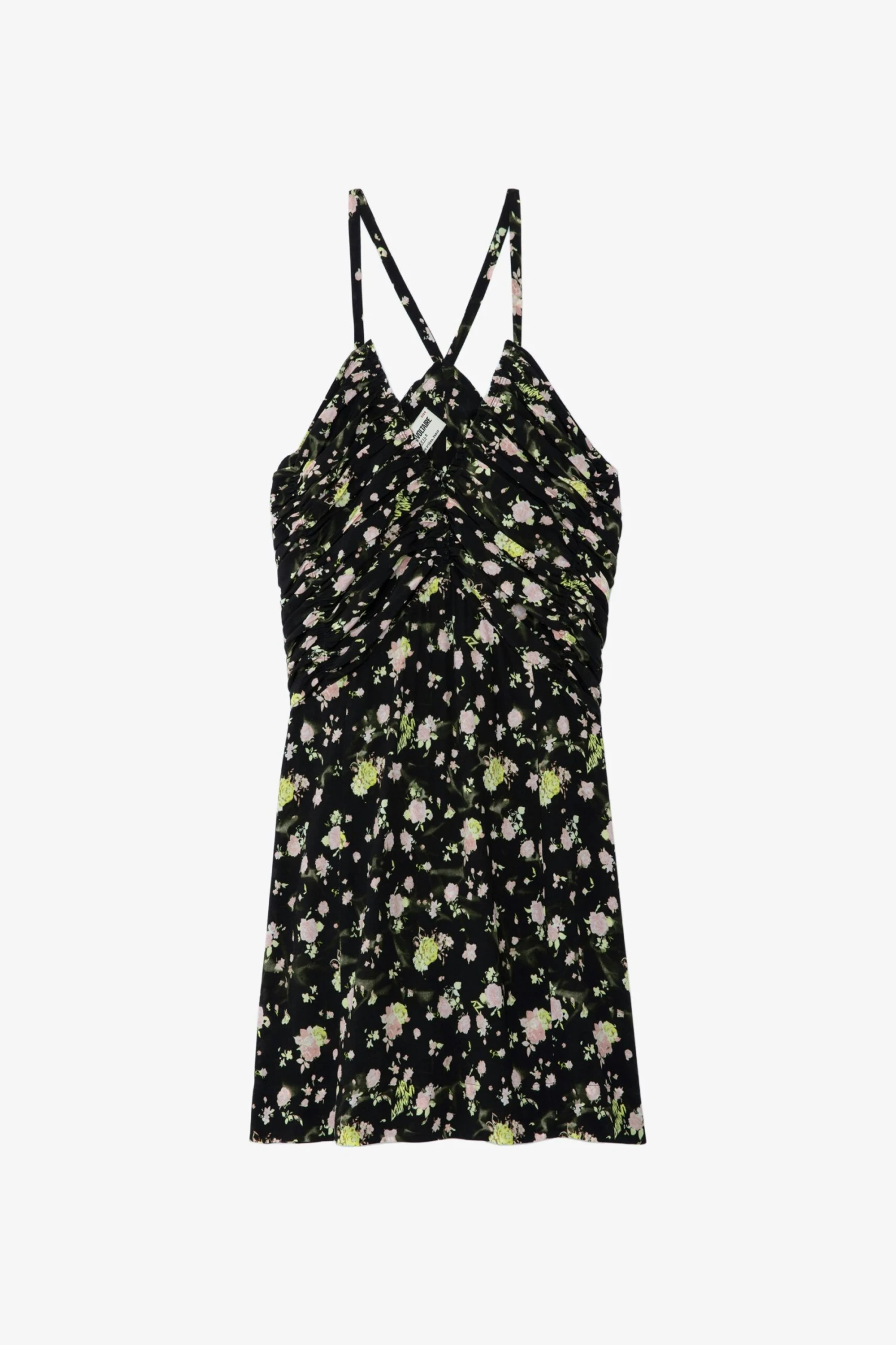 Zadig & Voltaire Randa Soft Crinkle Roses Dress Black 6 Zadig & Voltaire Randa Soft Crinkle Roses Dress Black - Image 6