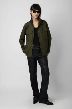 Zadig & Voltaire Kayaka Military Jacket Wakame -Zadig & Voltaire Shop WWOW00608 WAKAME 3