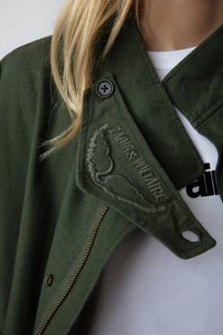 Zadig & Voltaire Kadri Parka Kaki -Zadig & Voltaire Shop WWOW00631 KAKI 4