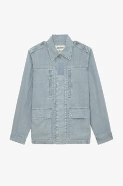 Zadig & Voltaire Kid Linen Jacket Glacier -Zadig & Voltaire Shop WWOW00634 GLACIER 2 1