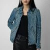 Zadig & Voltaire Bons Denim Jacket Light Blue