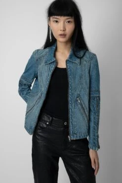 Zadig & Voltaire Bons Denim Jacket Light Blue