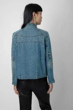 Zadig & Voltaire Bons Denim Jacket Light Blue -Zadig & Voltaire Shop WWOW00636 LIGHT BLUE 5