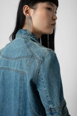 Zadig & Voltaire Bons Denim Jacket Light Blue -Zadig & Voltaire Shop WWOW00636 LIGHT BLUE 6