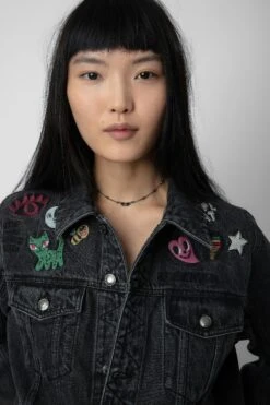 Zadig & Voltaire Kasy Denim Jacket Grey -Zadig & Voltaire Shop WWOW00637 GRIS 5